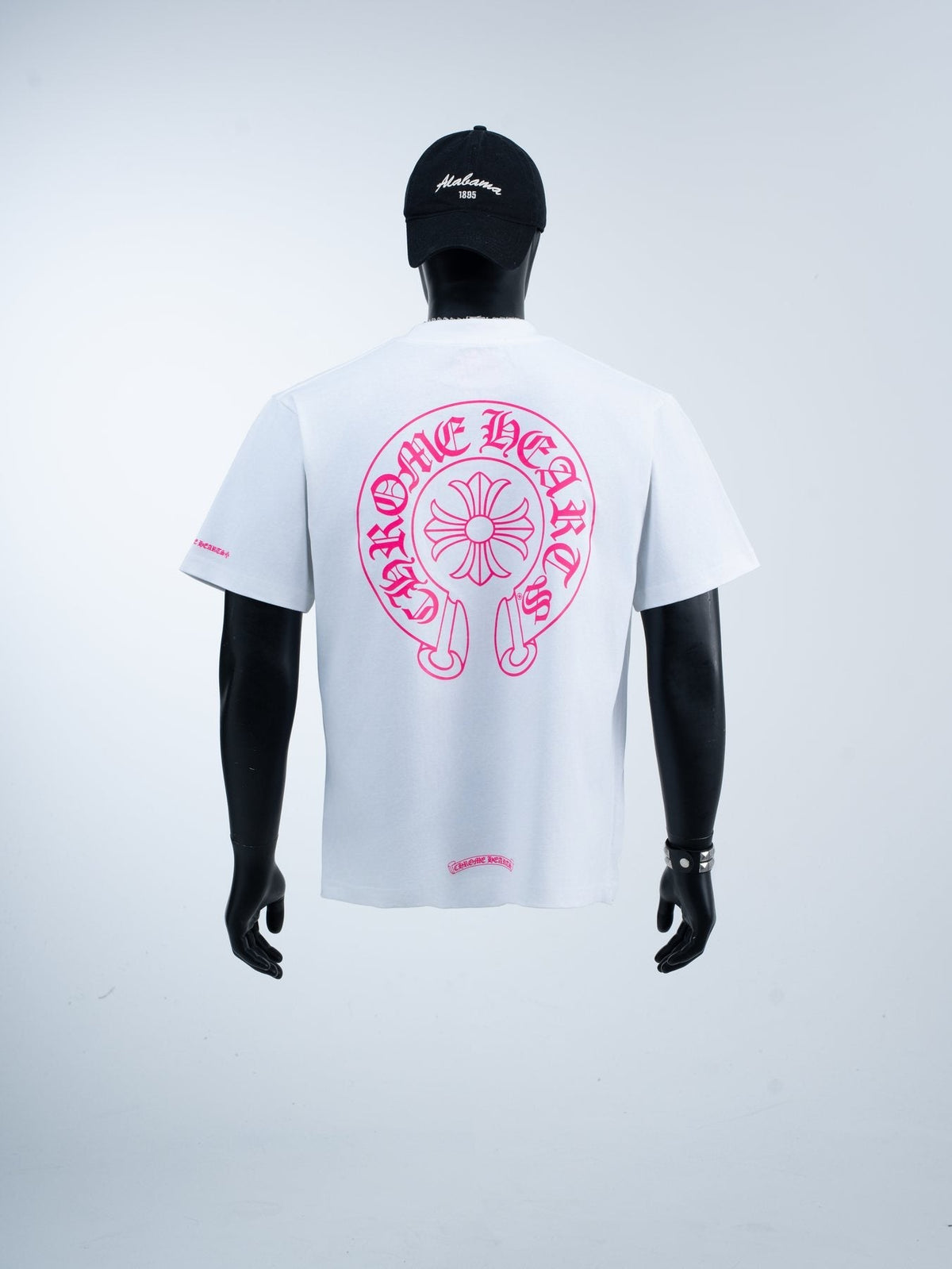 Chrome Hearts Pink Back Graphic Pocket T-Shirt — back