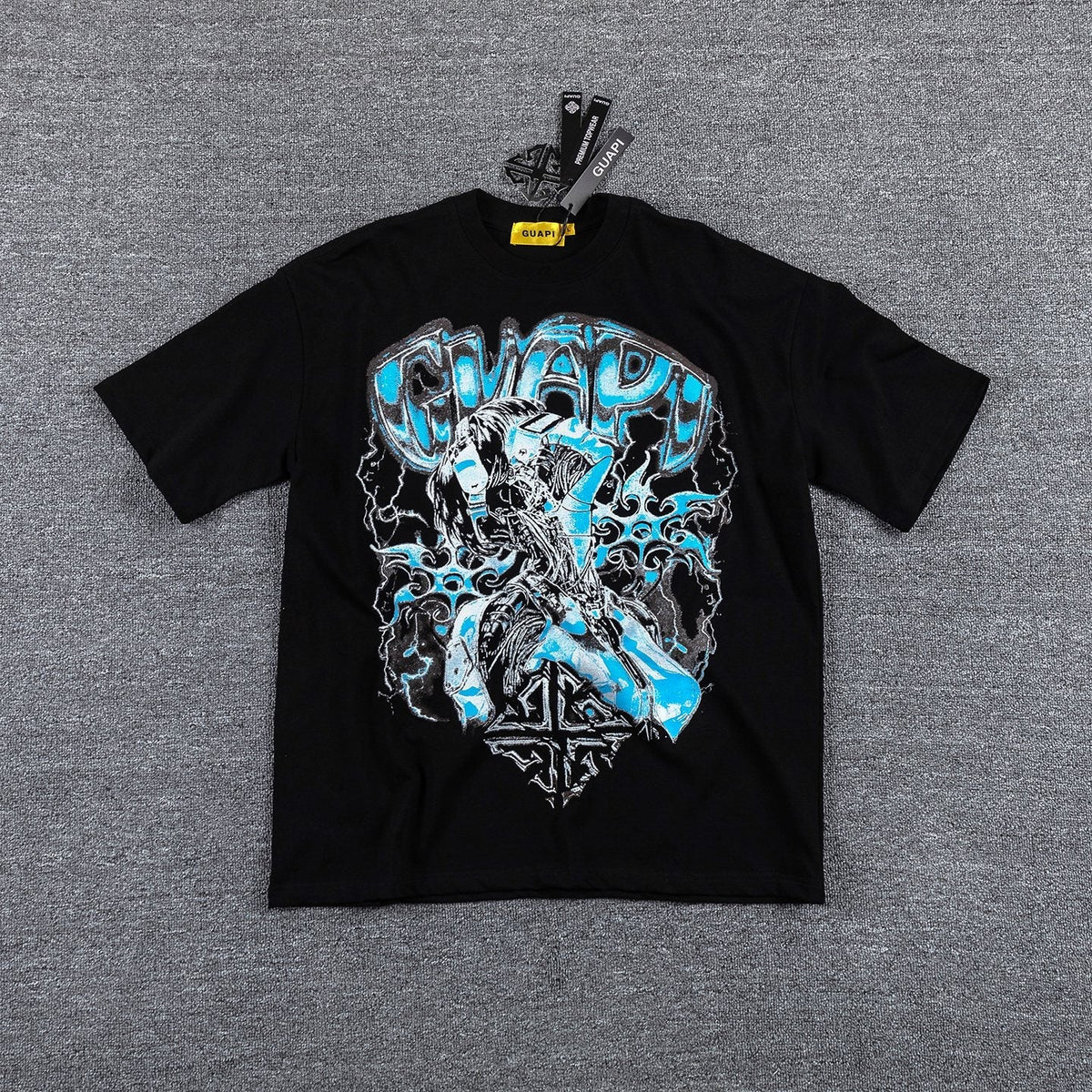 GUAPI Blue Graphic Short-Sleeve T-Shirt — hero