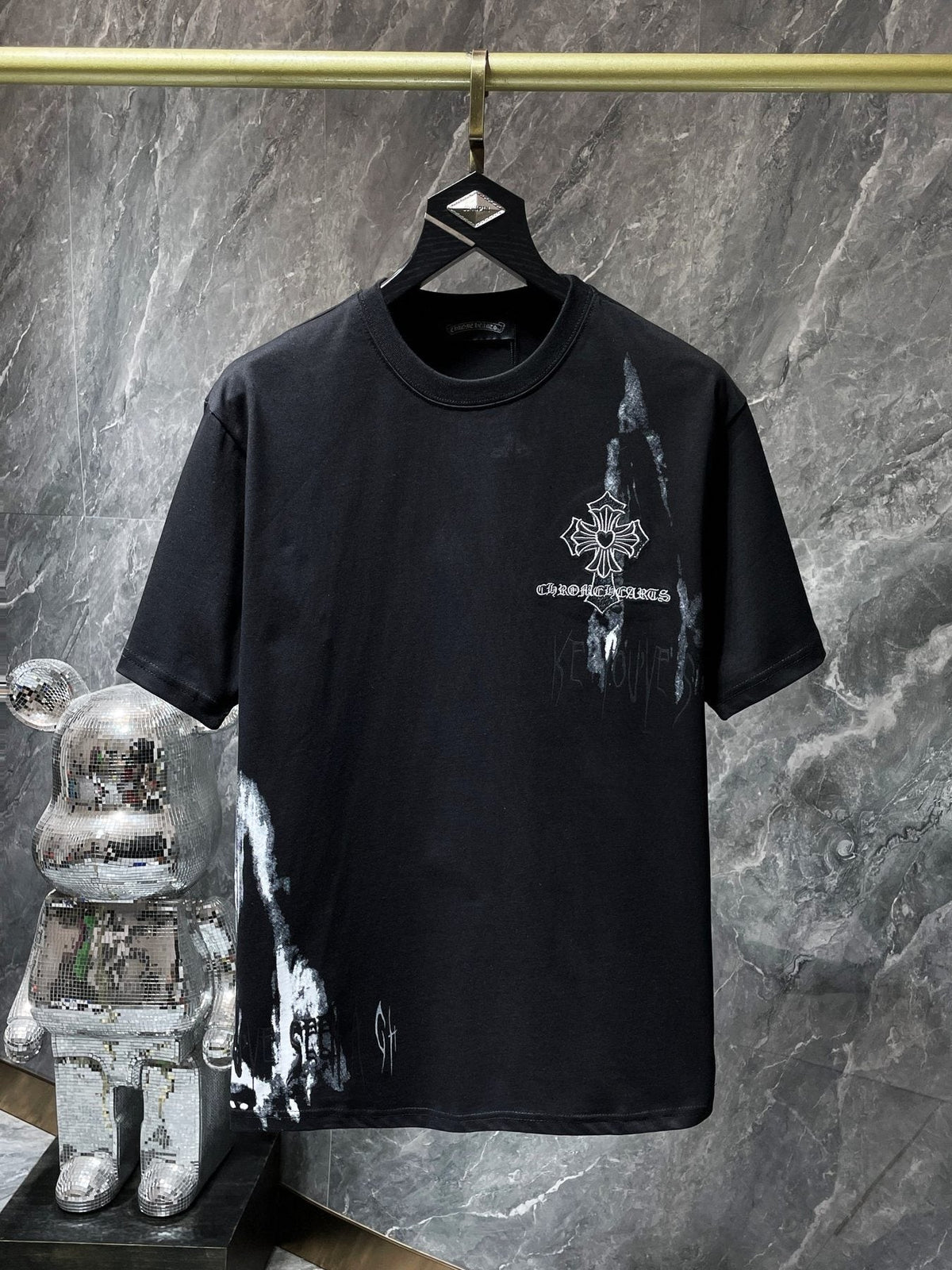 Chrome Hearts Floral Cross Graphic T-Shirt — front